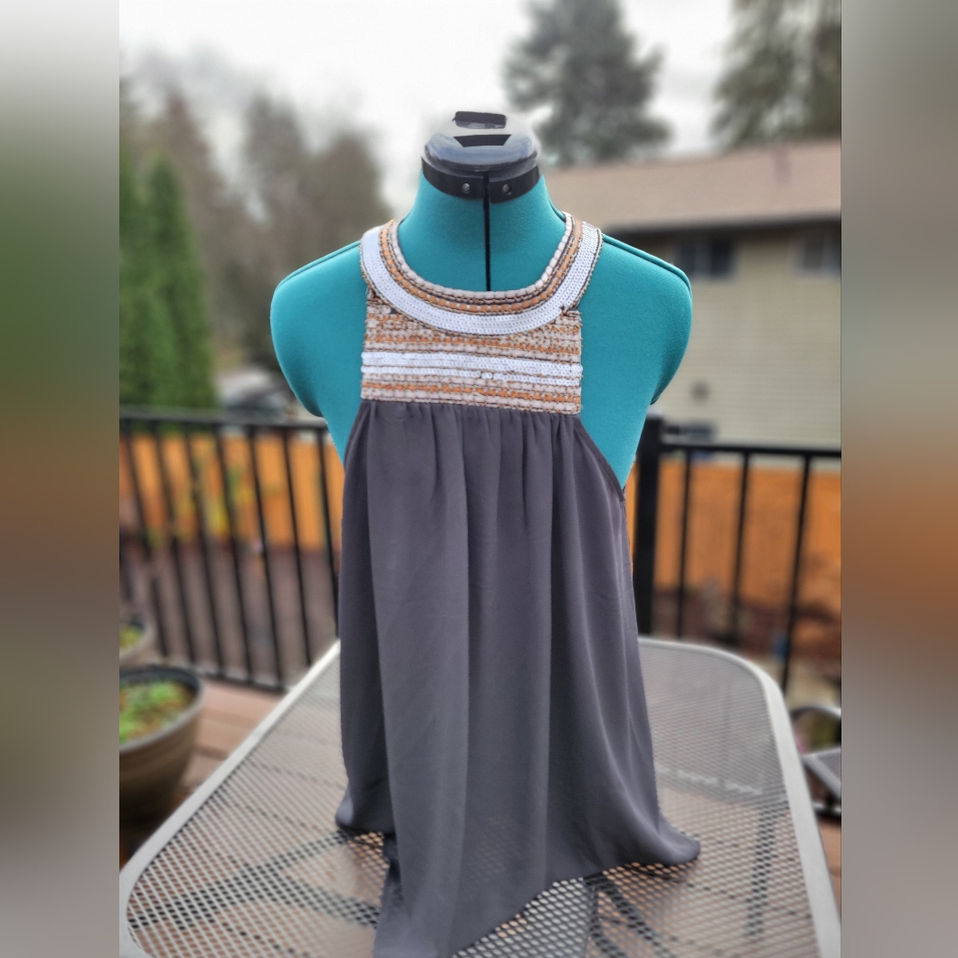 Papermoon Kally Embellished Halter Blouse Sz L